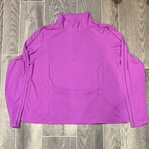 Mondetta Purple Long Sleeve Quarter Zip Pullover